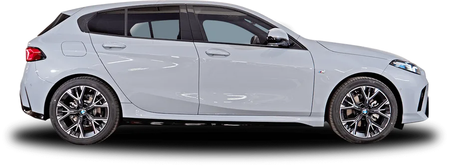 BMW SERIE 1 BMW Série 1 Pack M blanche de profil, en location chez 321ada